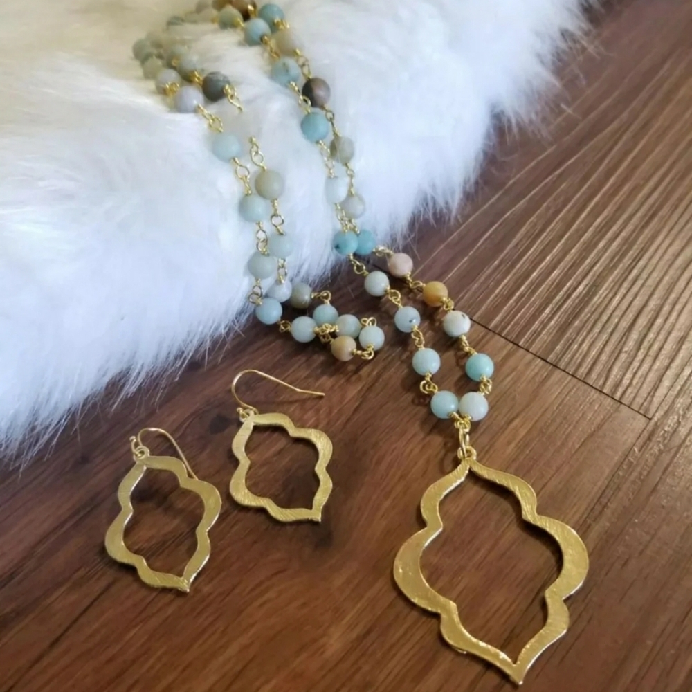 Amazonite necklace set